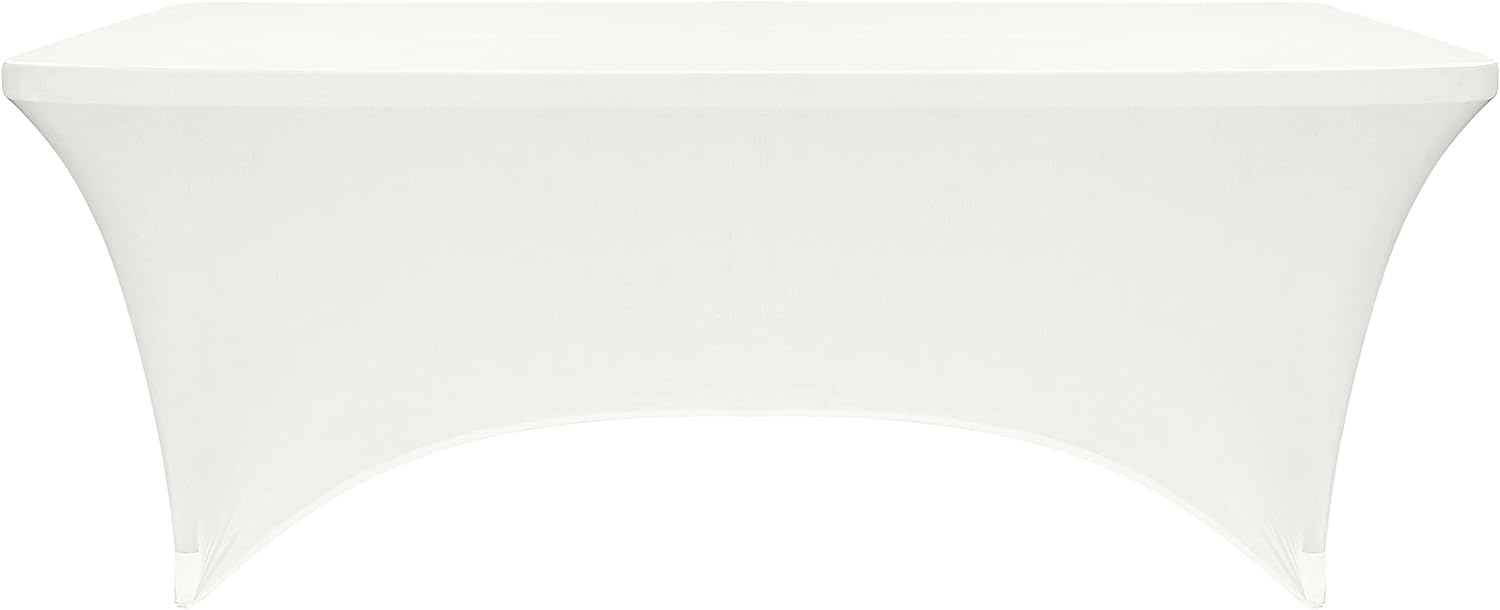 Ivory Spandex Polyester Tablecloth