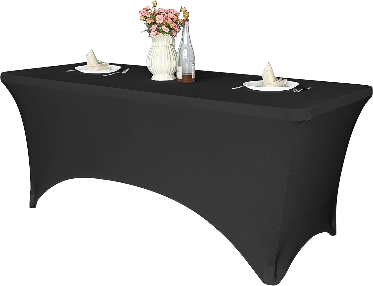 Grey Spandex Polyester Tablecloth