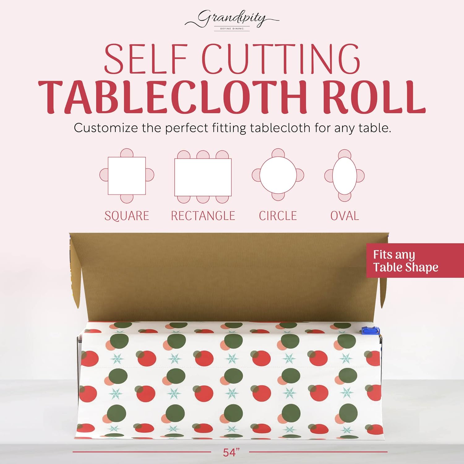 Birthday Self-Cutting Plastic Table Cover Roll