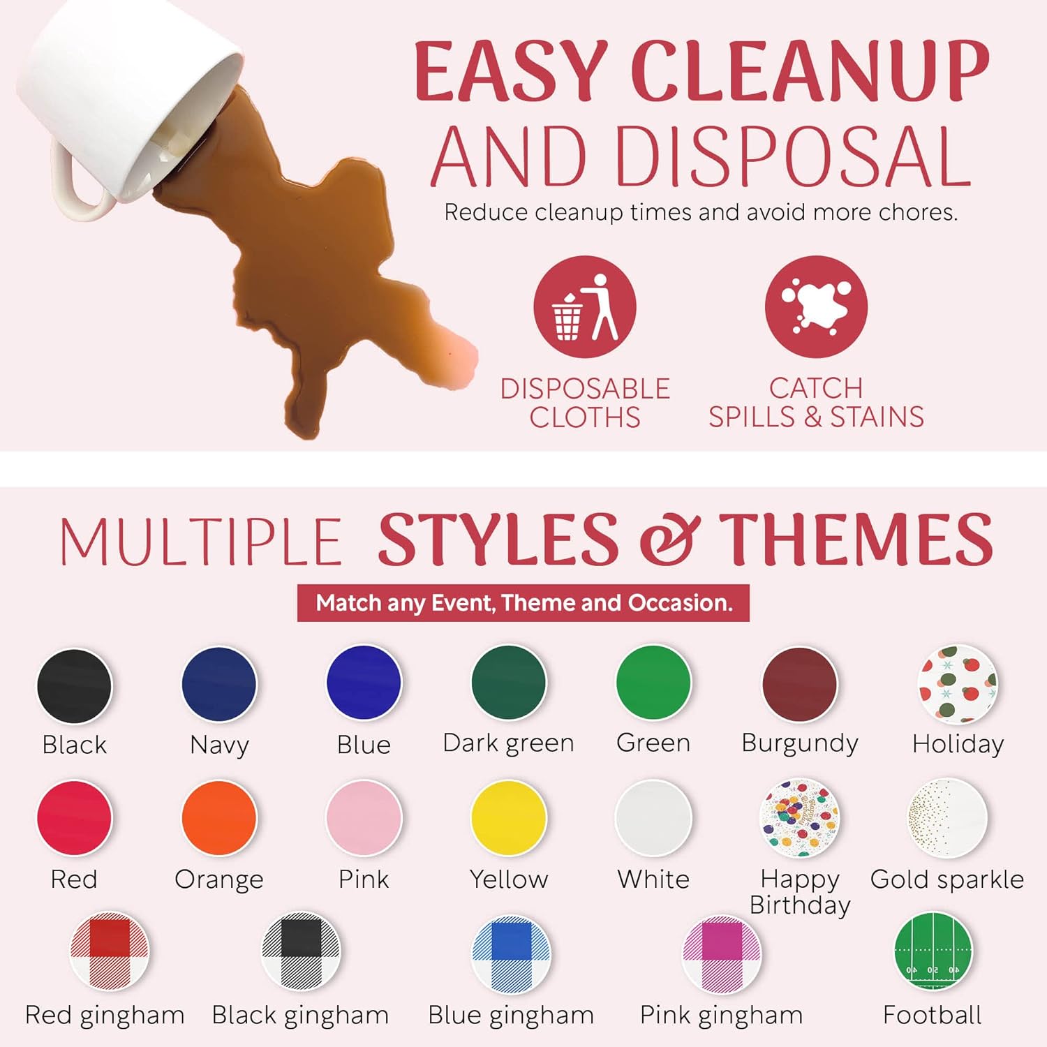 White Self-Cutting Plastic Table Cover Roll