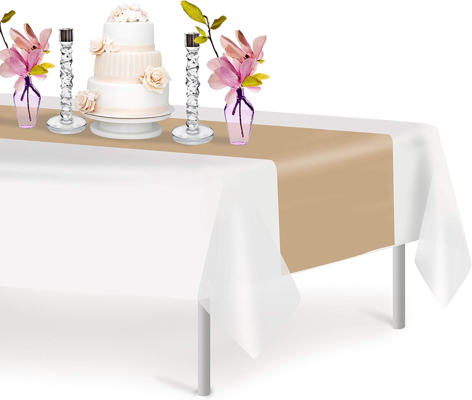 Beige Premium Plastic Table Runner