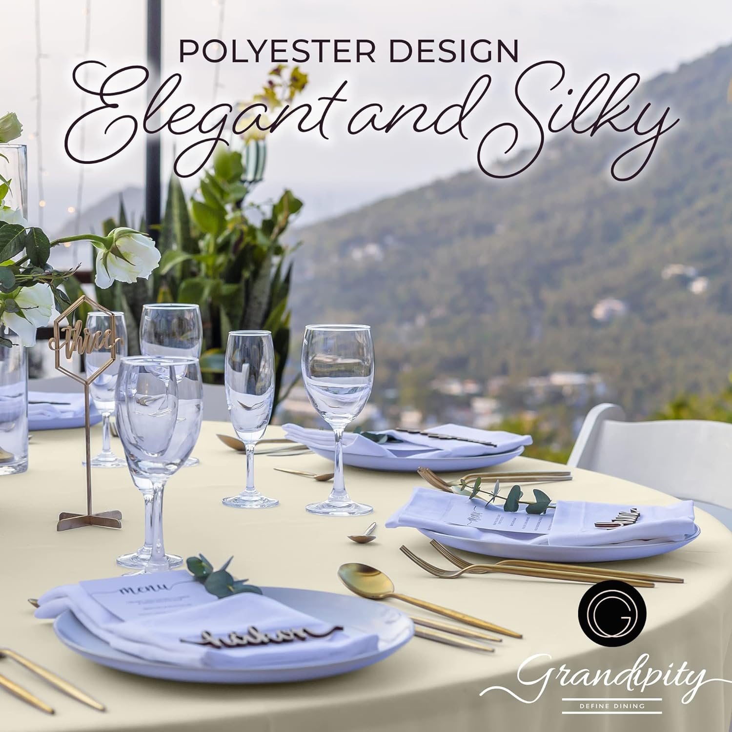 Round Polyester Tablecloth