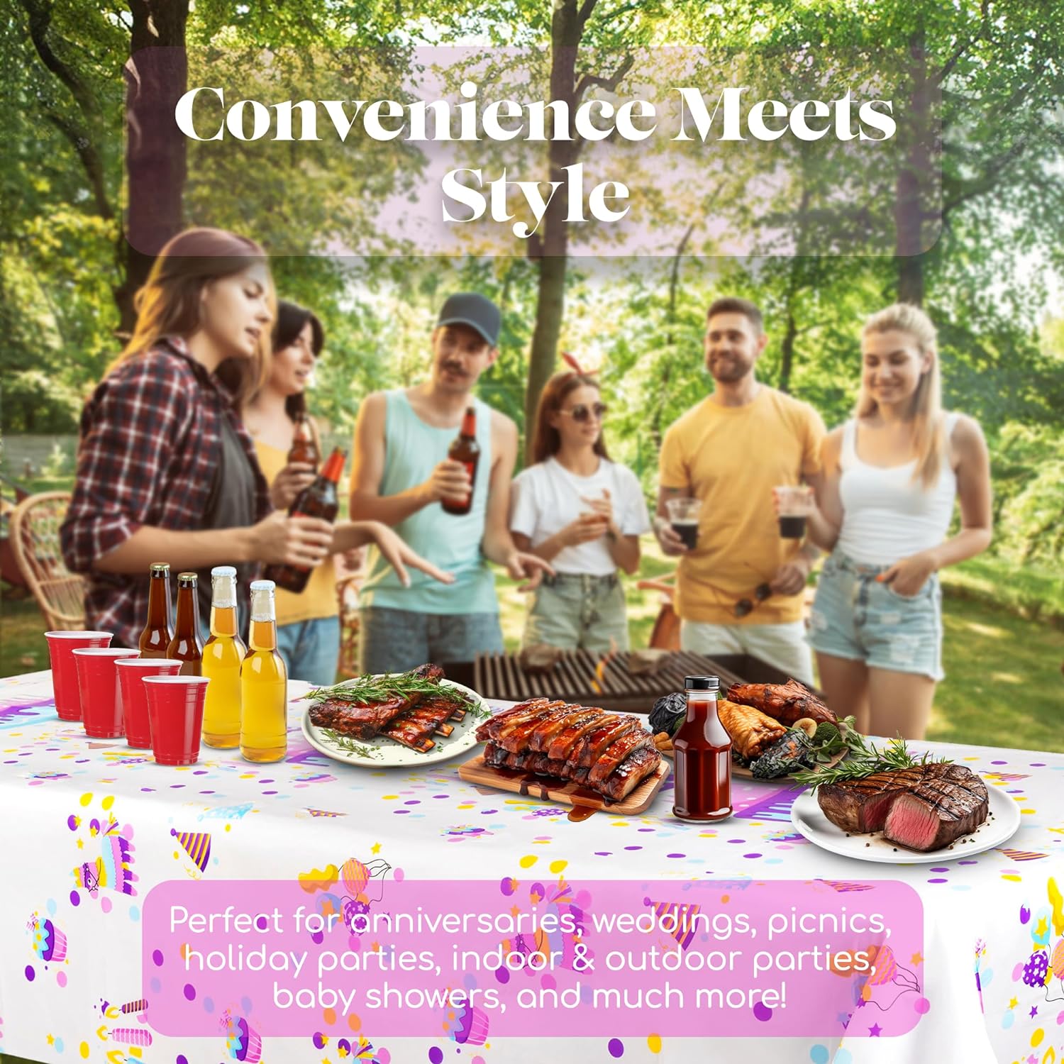 Party Unicorn Rectangle Plastic Table Cover
