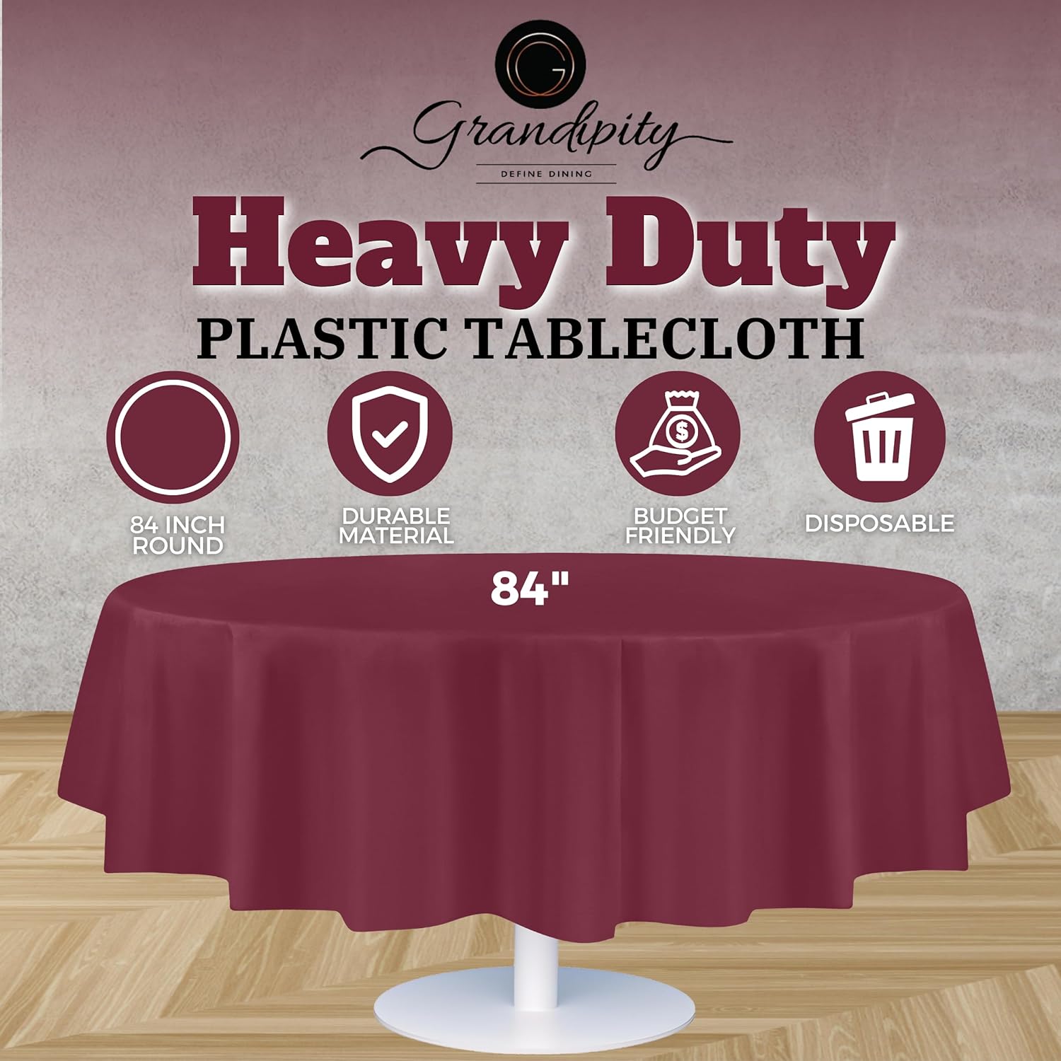 Berry Premium Round Plastic Table Cover