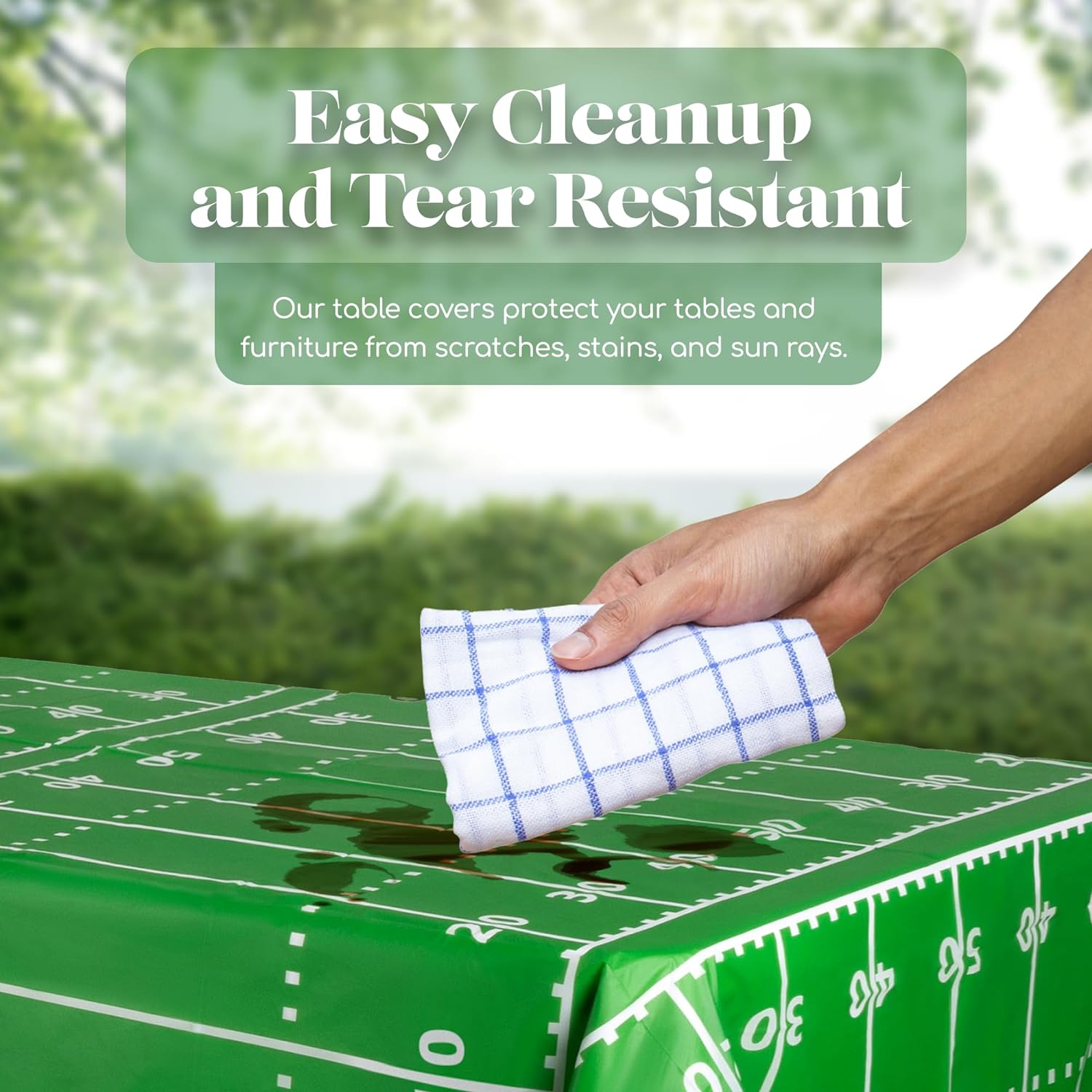 Football Premium Rectangle Plastic Table Cover