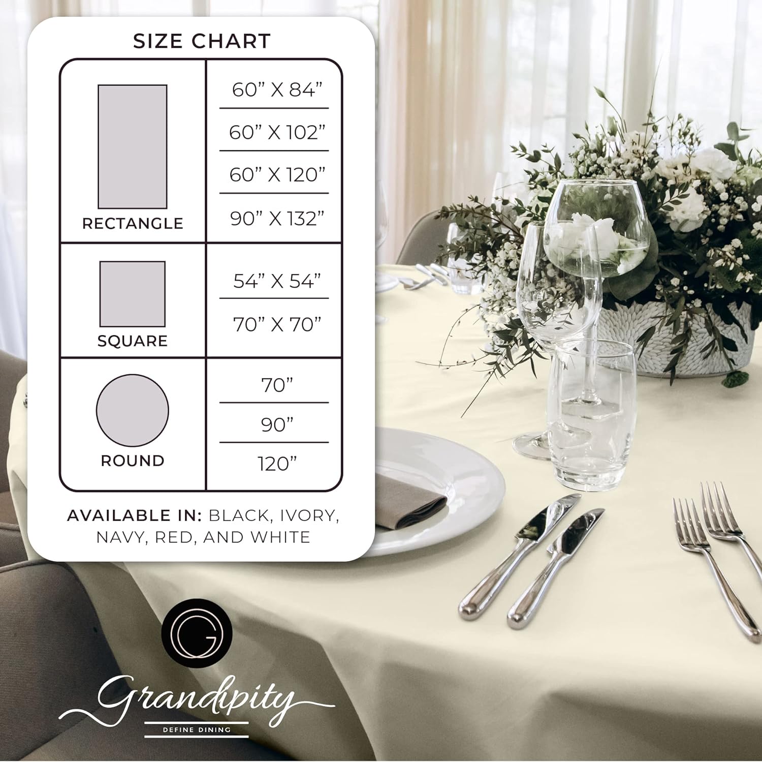 Round Polyester Tablecloth