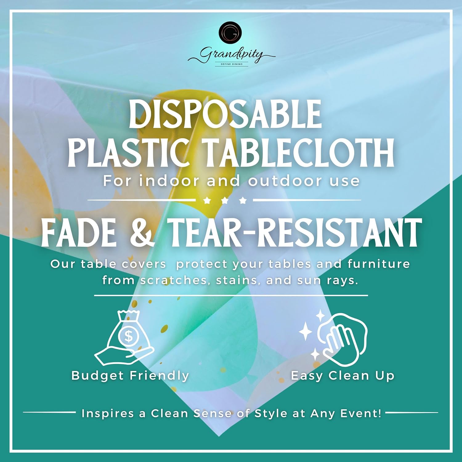 Balloon Bash Rectangle Plastic Table Cover