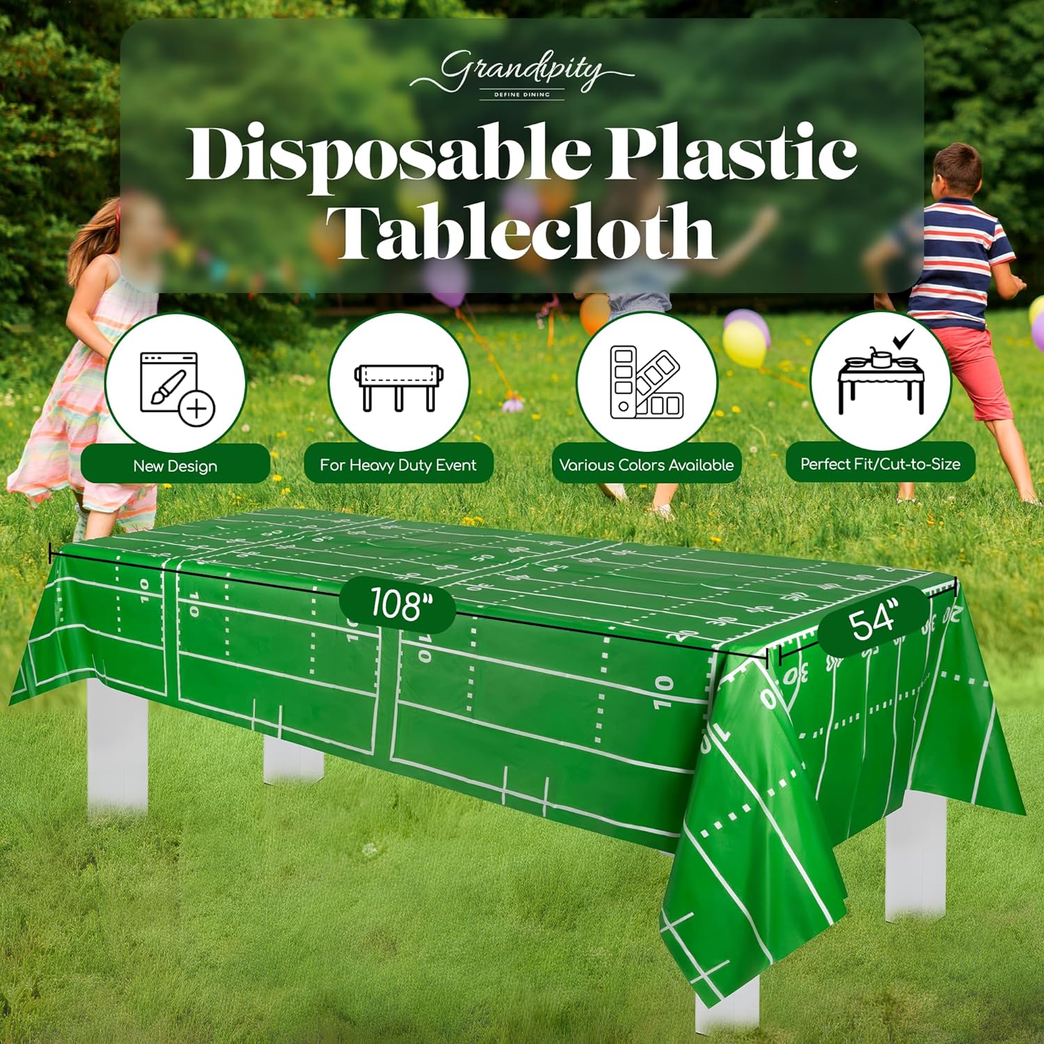 Football Premium Rectangle Plastic Table Cover