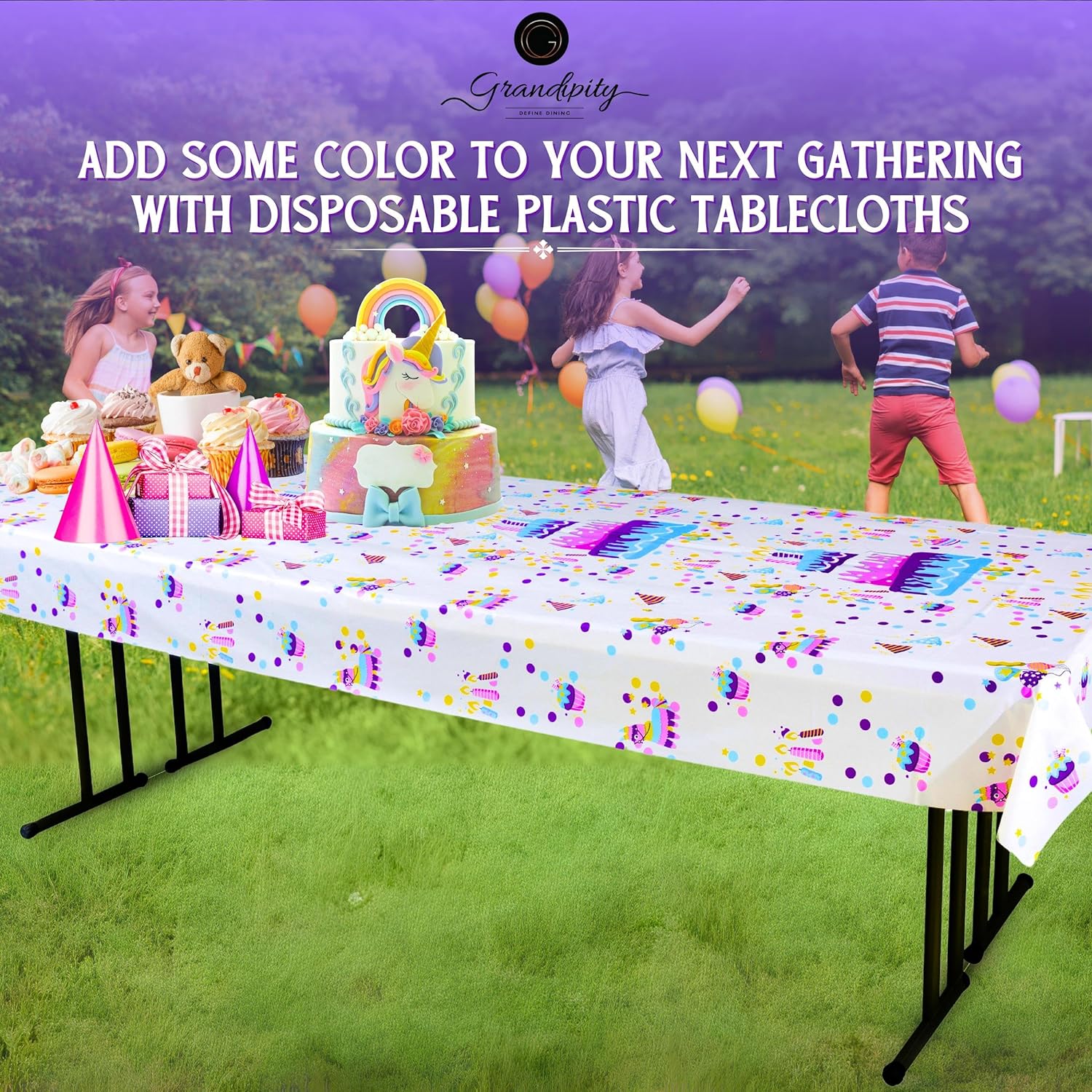 Party Unicorn Rectangle Plastic Table Cover