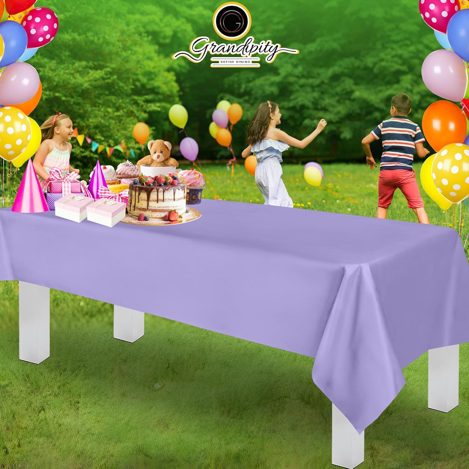 Lavender Premium Rectangle Plastic Table Cover