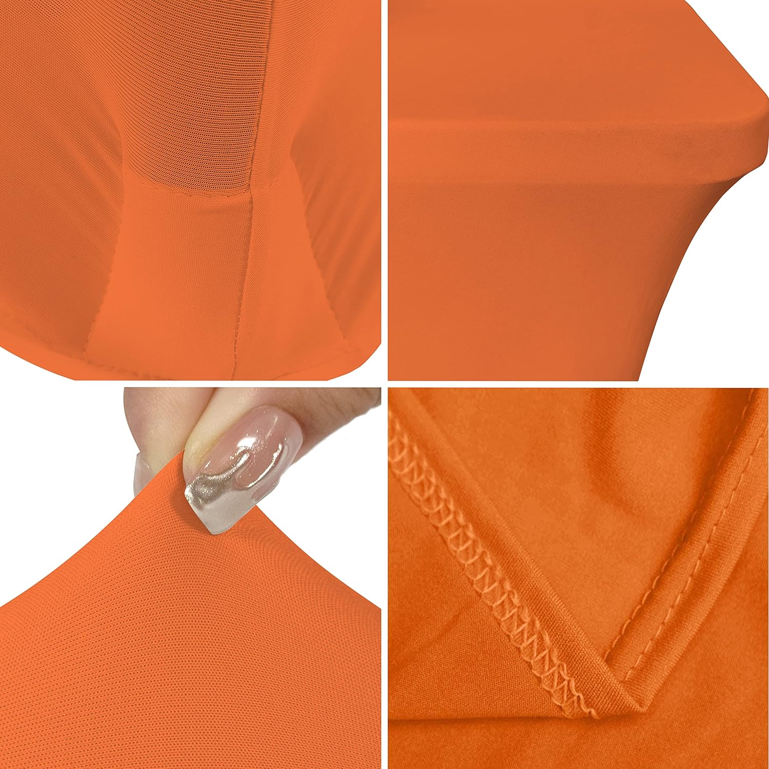 Orange Spandex Polyester Tablecloth