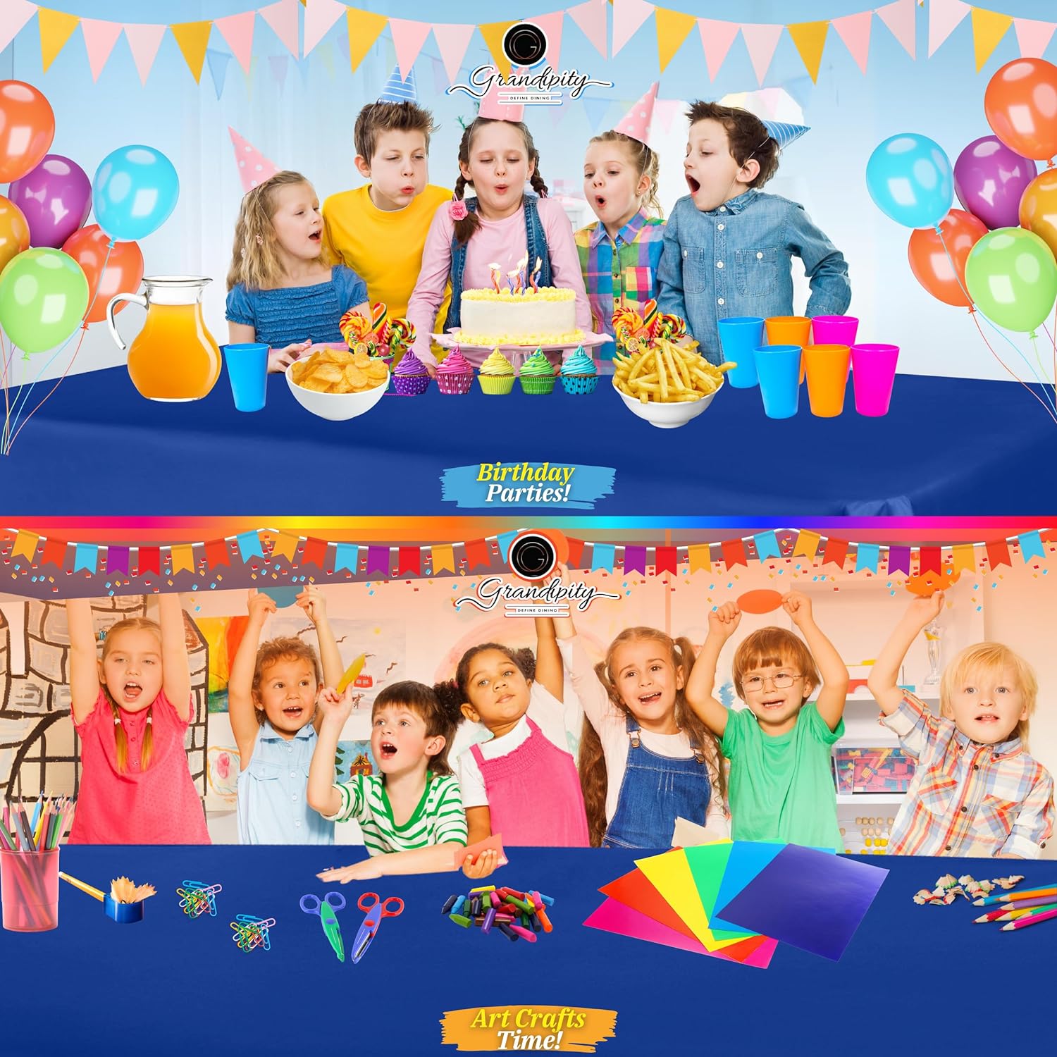 Blue Premium Rectangle Plastic Table Cover