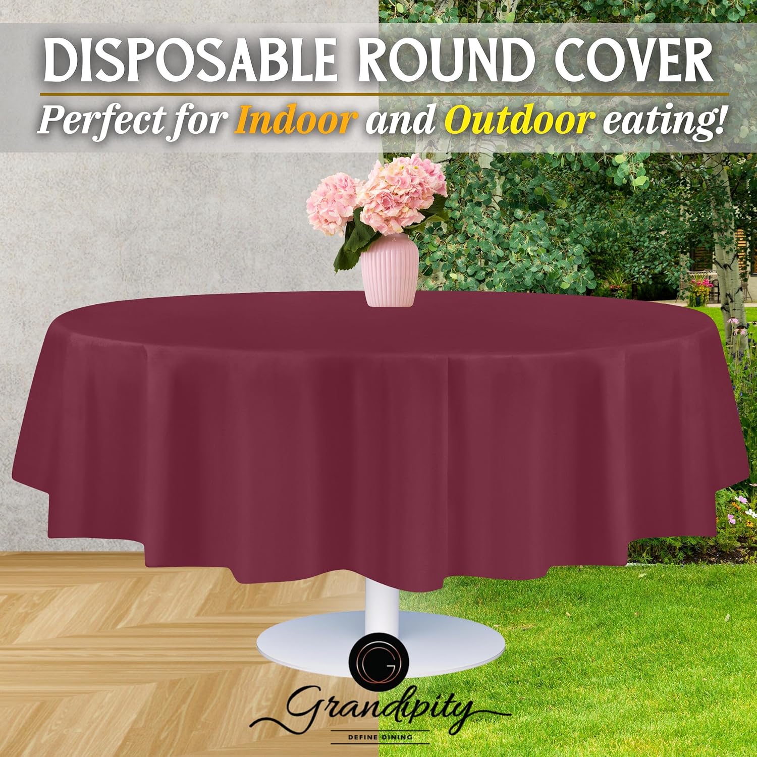 Berry Premium Round Plastic Table Cover