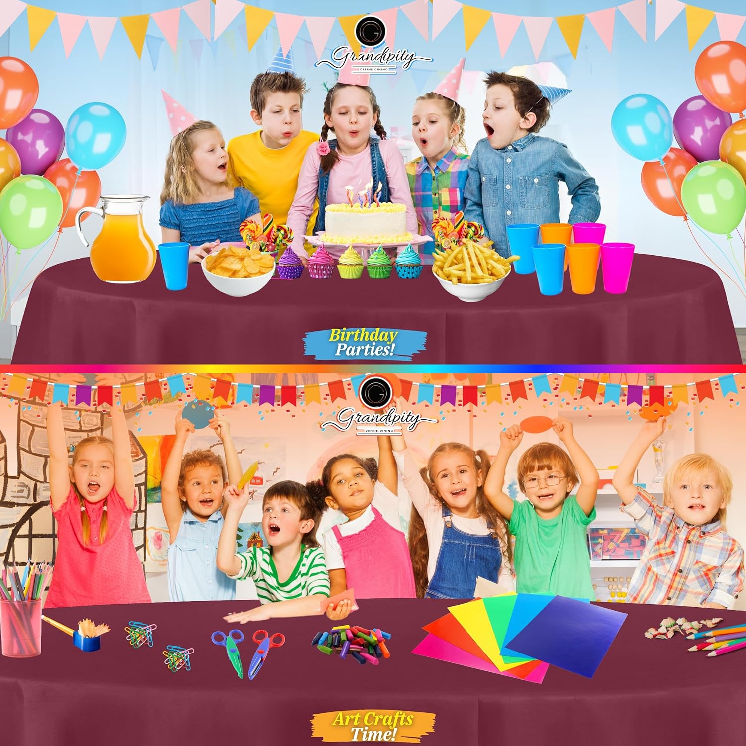 Berry Premium Round Plastic Table Cover