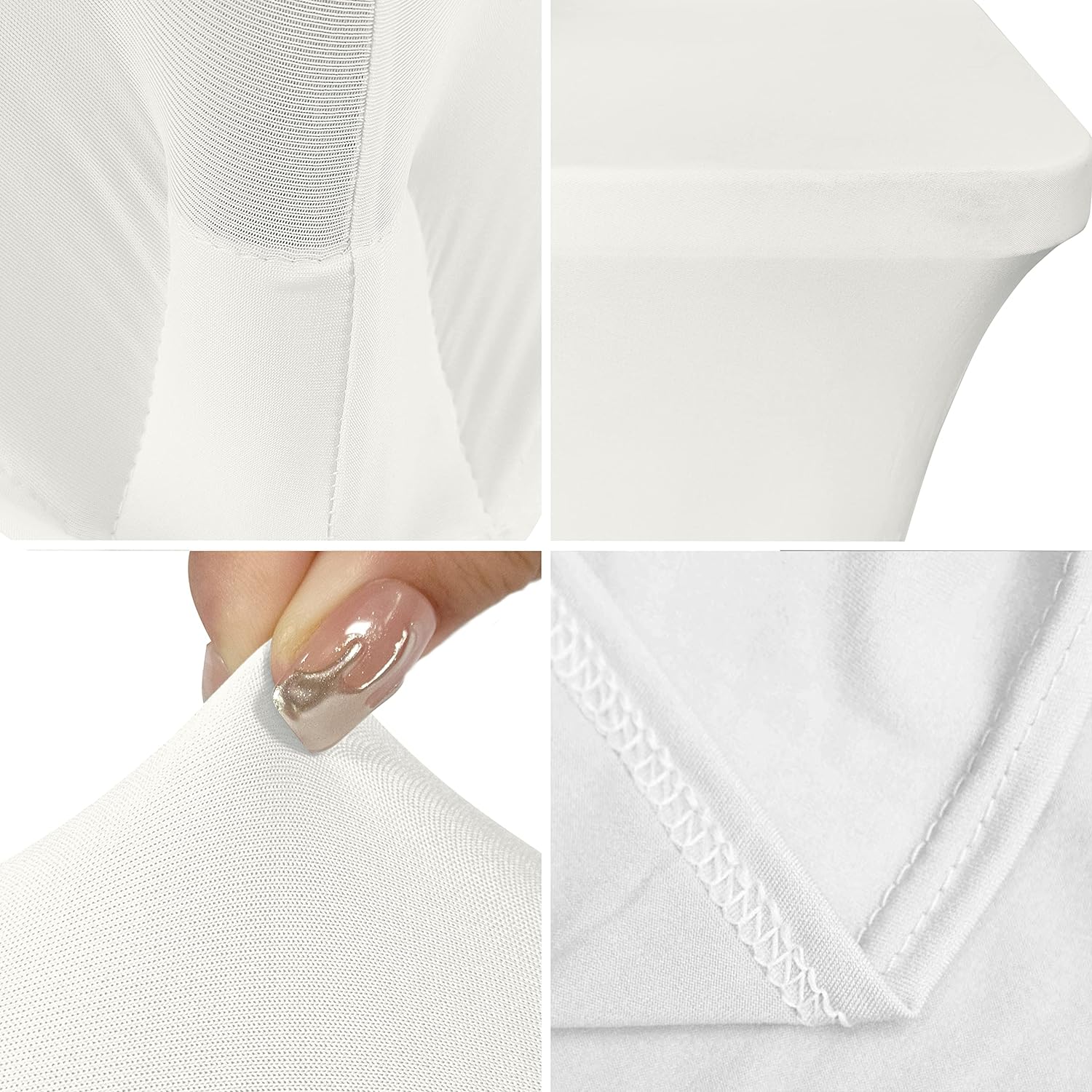 Ivory Spandex Polyester Tablecloth