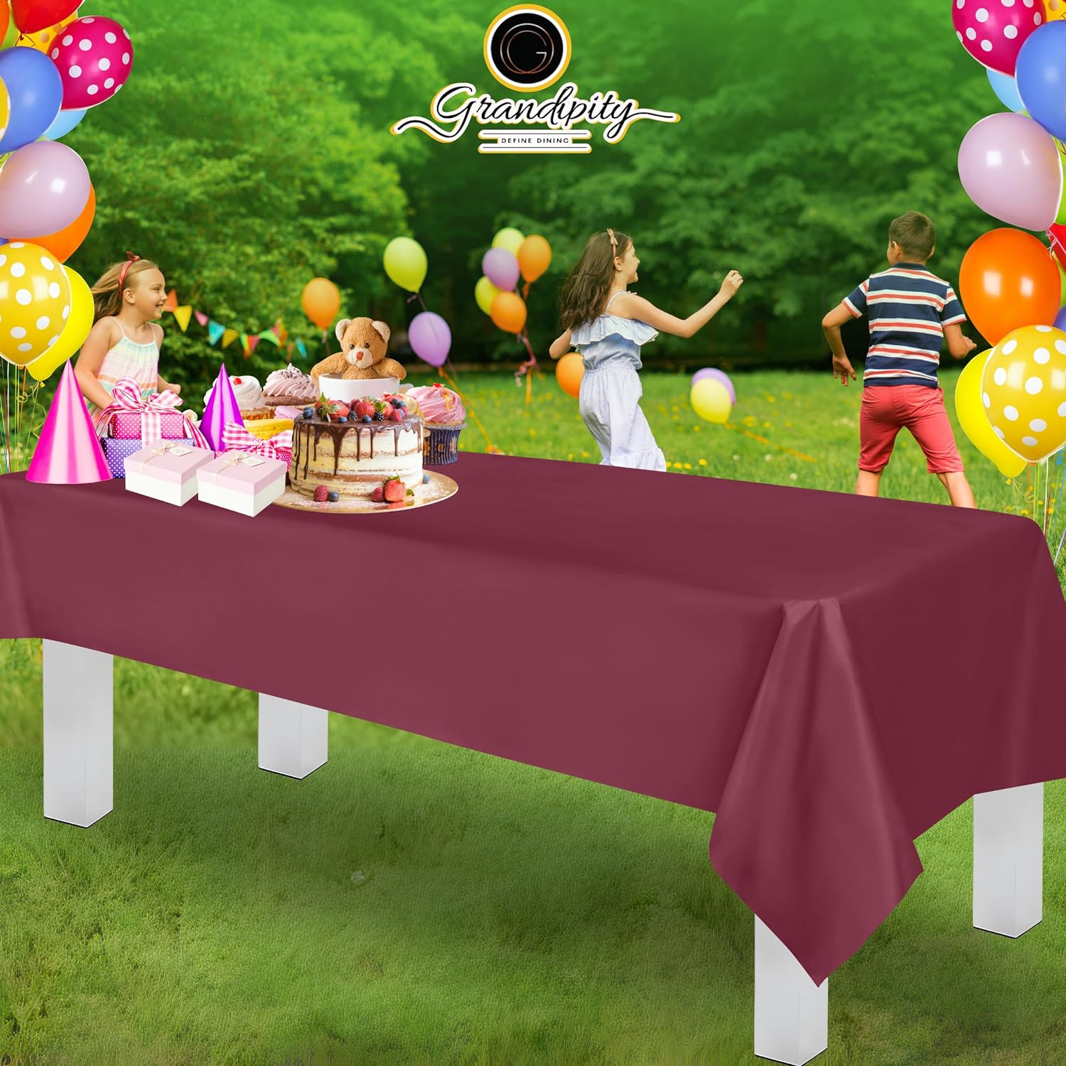 Berry Premium Rectangle Plastic Table Cover