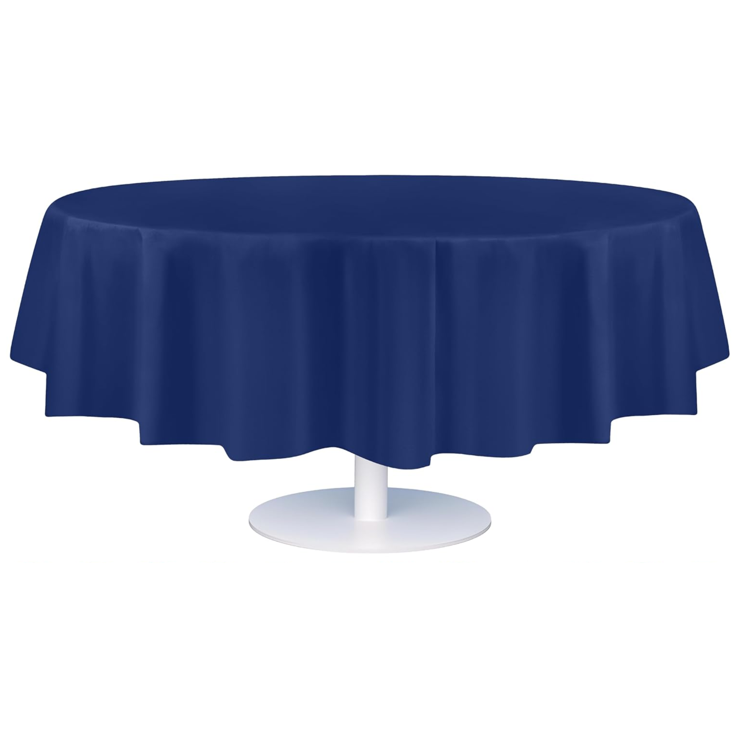 Navy Premium Round Plastic Table Cover
