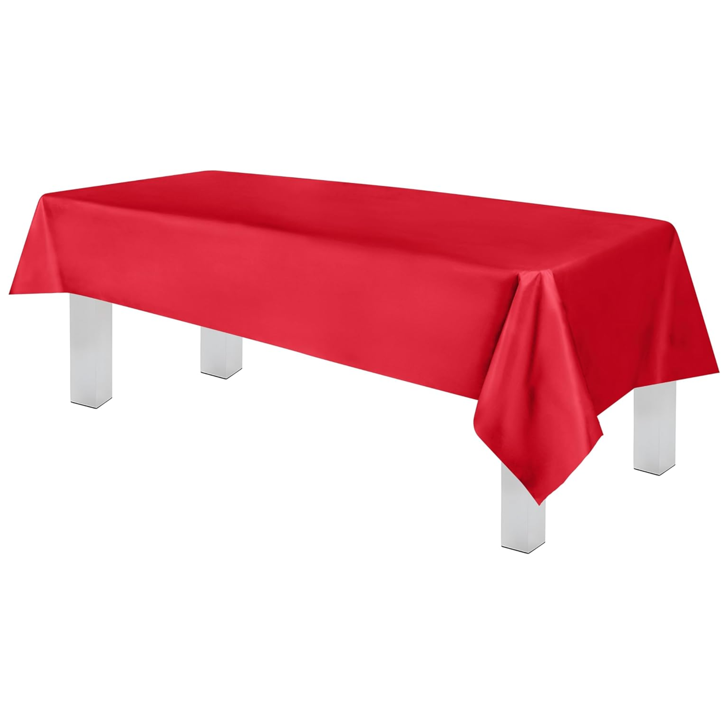 Red Premium Rectangle Plastic Table Cover