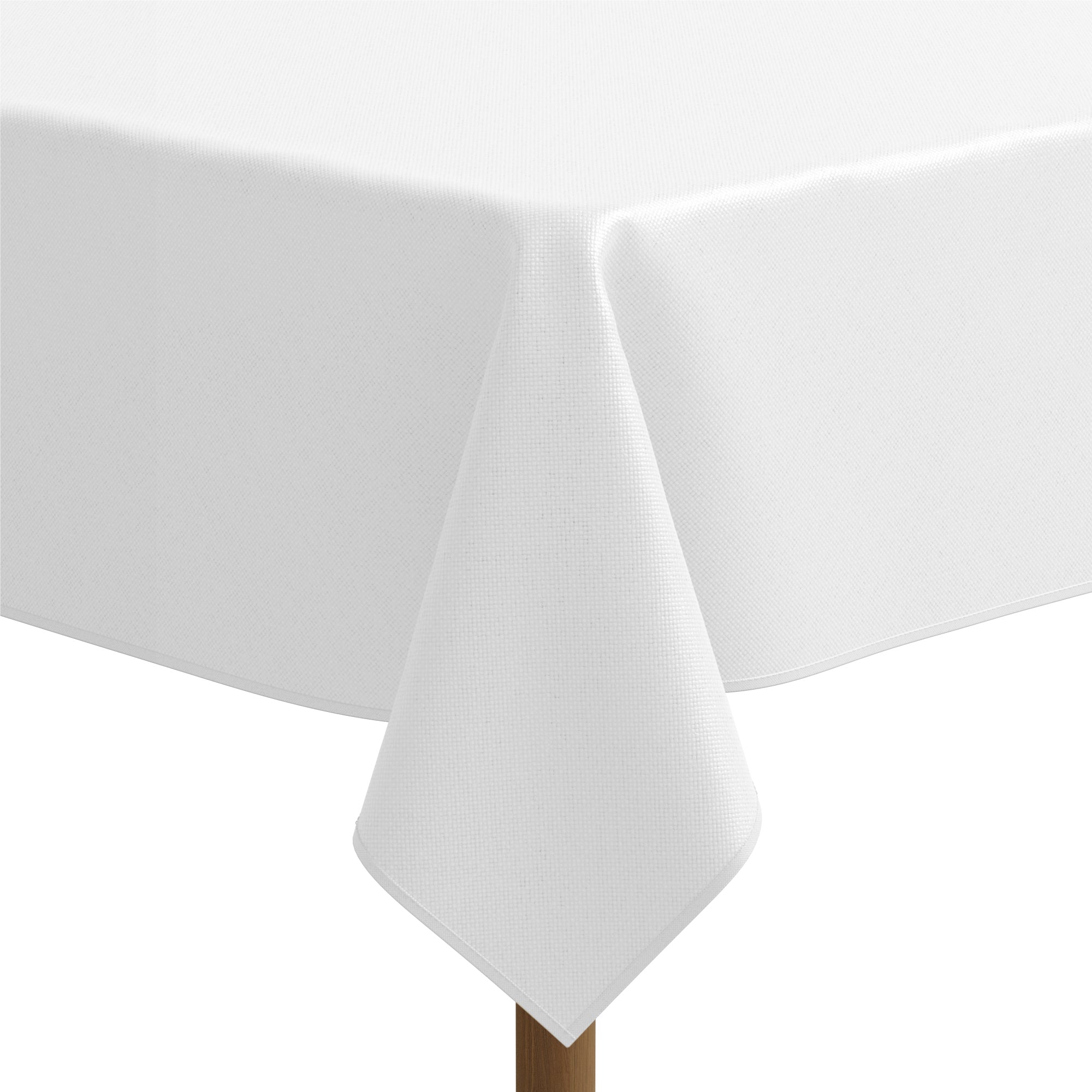 White Rectangle Polyester Tablecloth