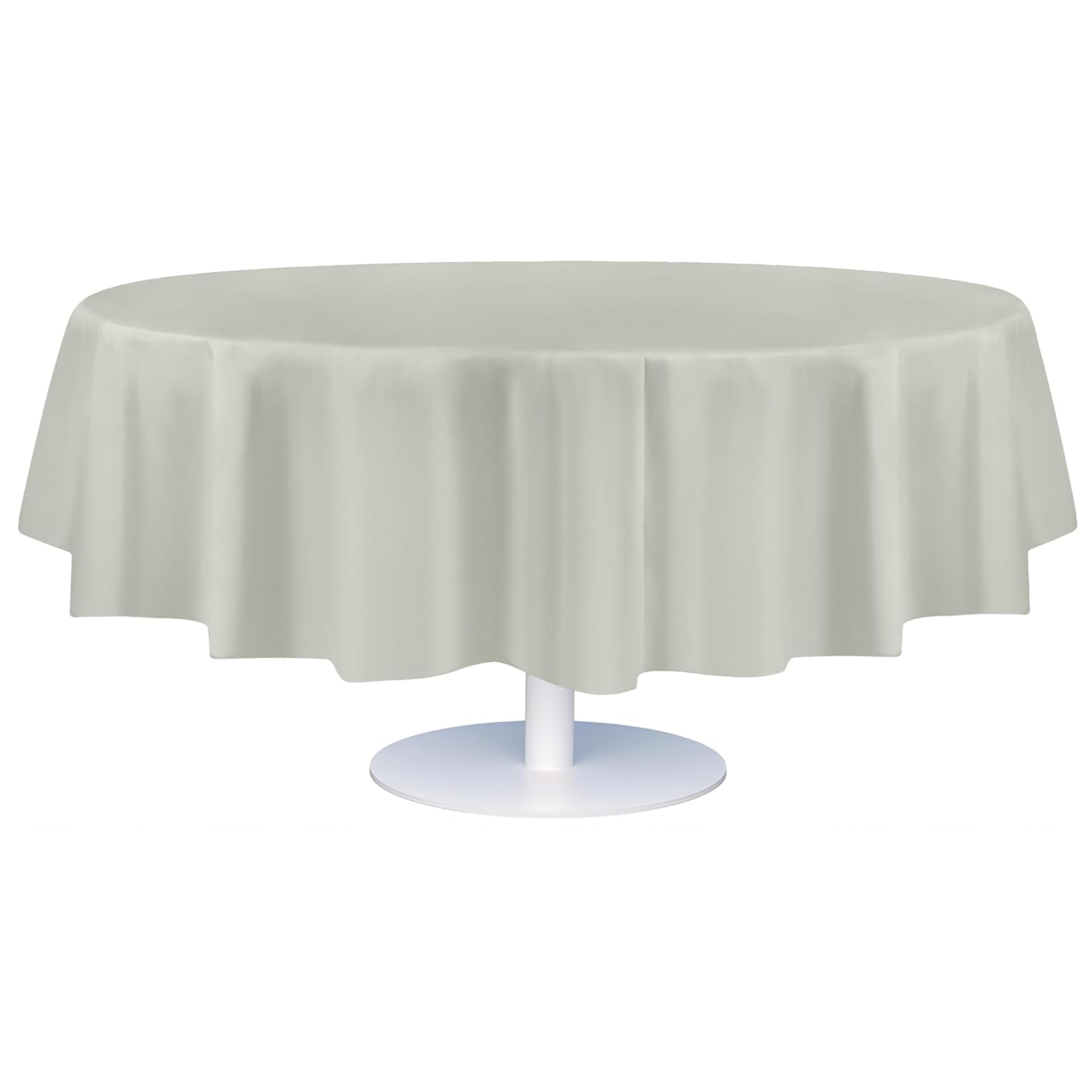Light Grey Premium Round Plastic Table Cover