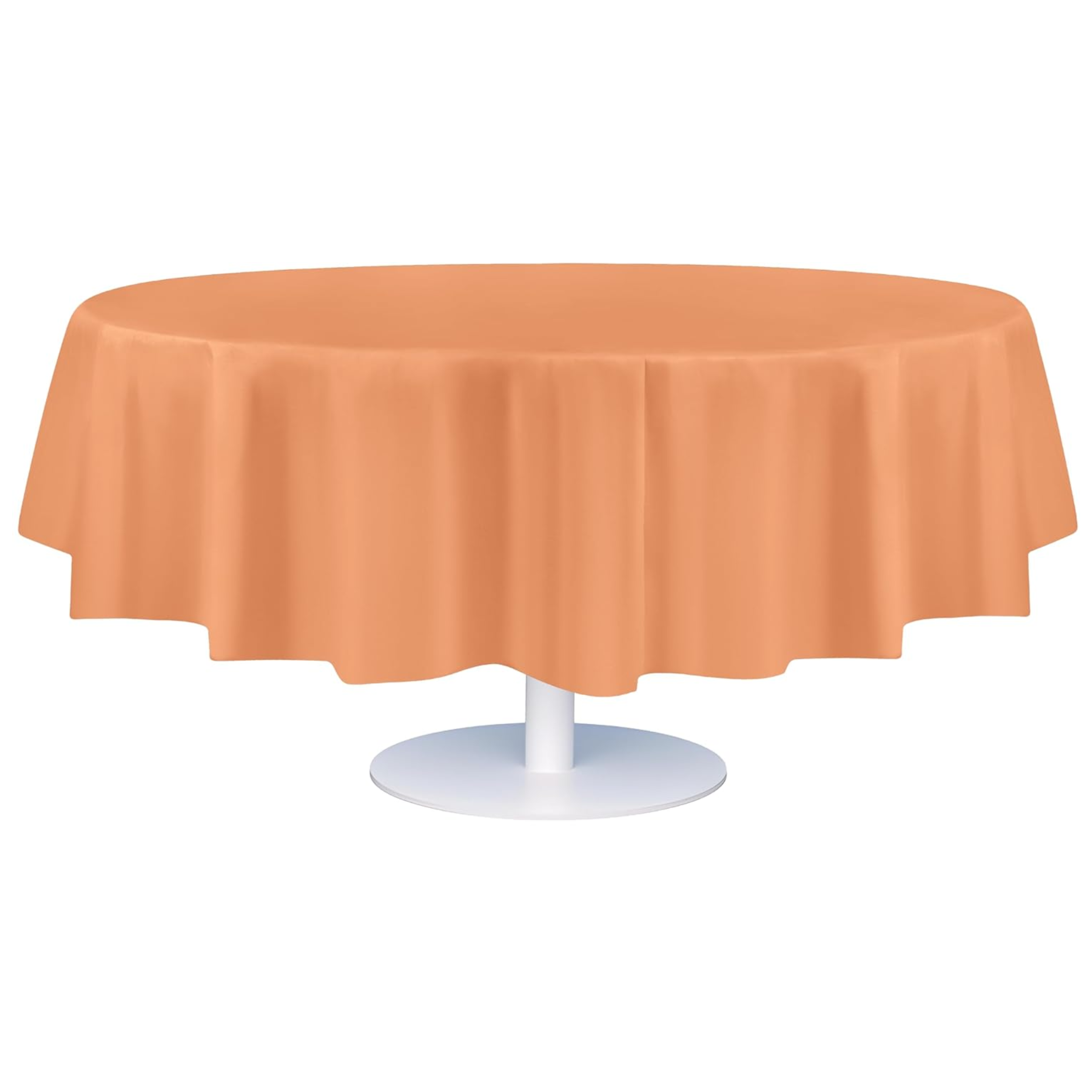 Peach Premium Round Plastic Table Cover