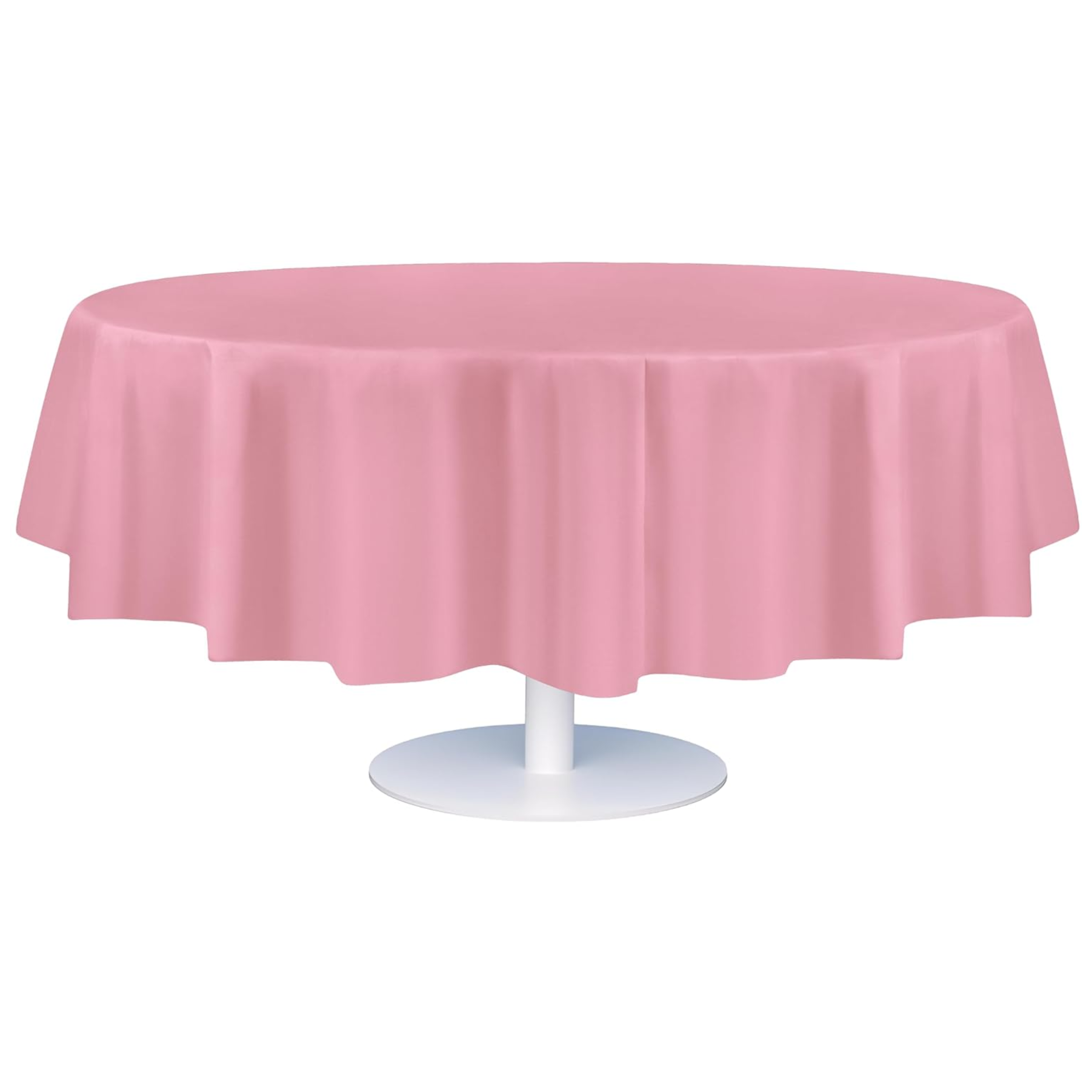 Pink Premium Round Plastic Table Cover