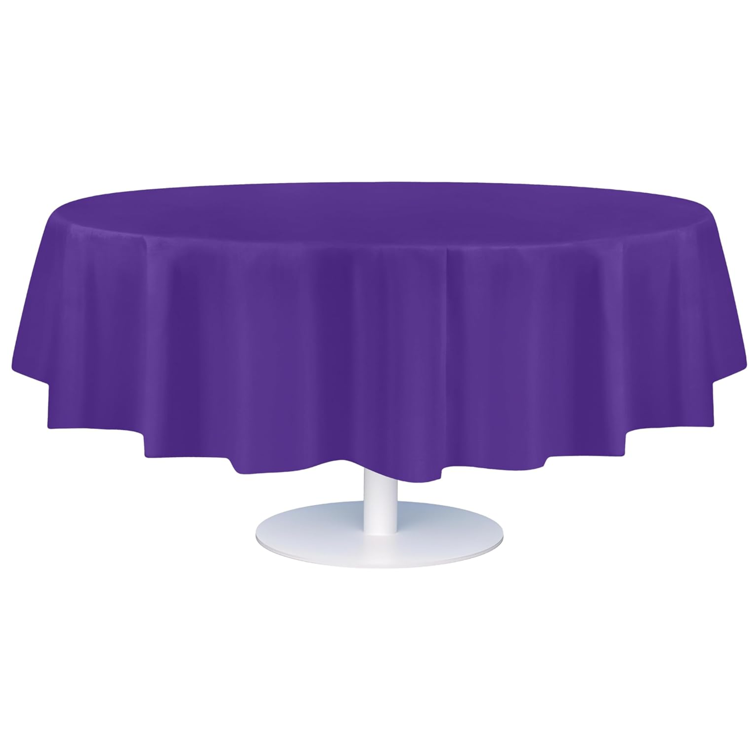 Purple Premium Round Plastic Table Cover