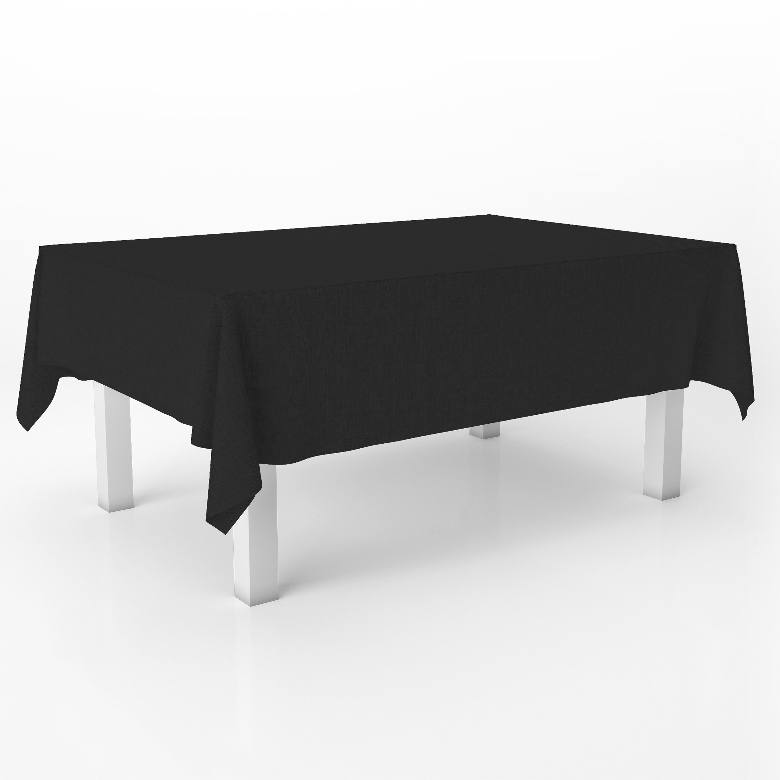 Black Premium Rectangle Plastic Table Cover