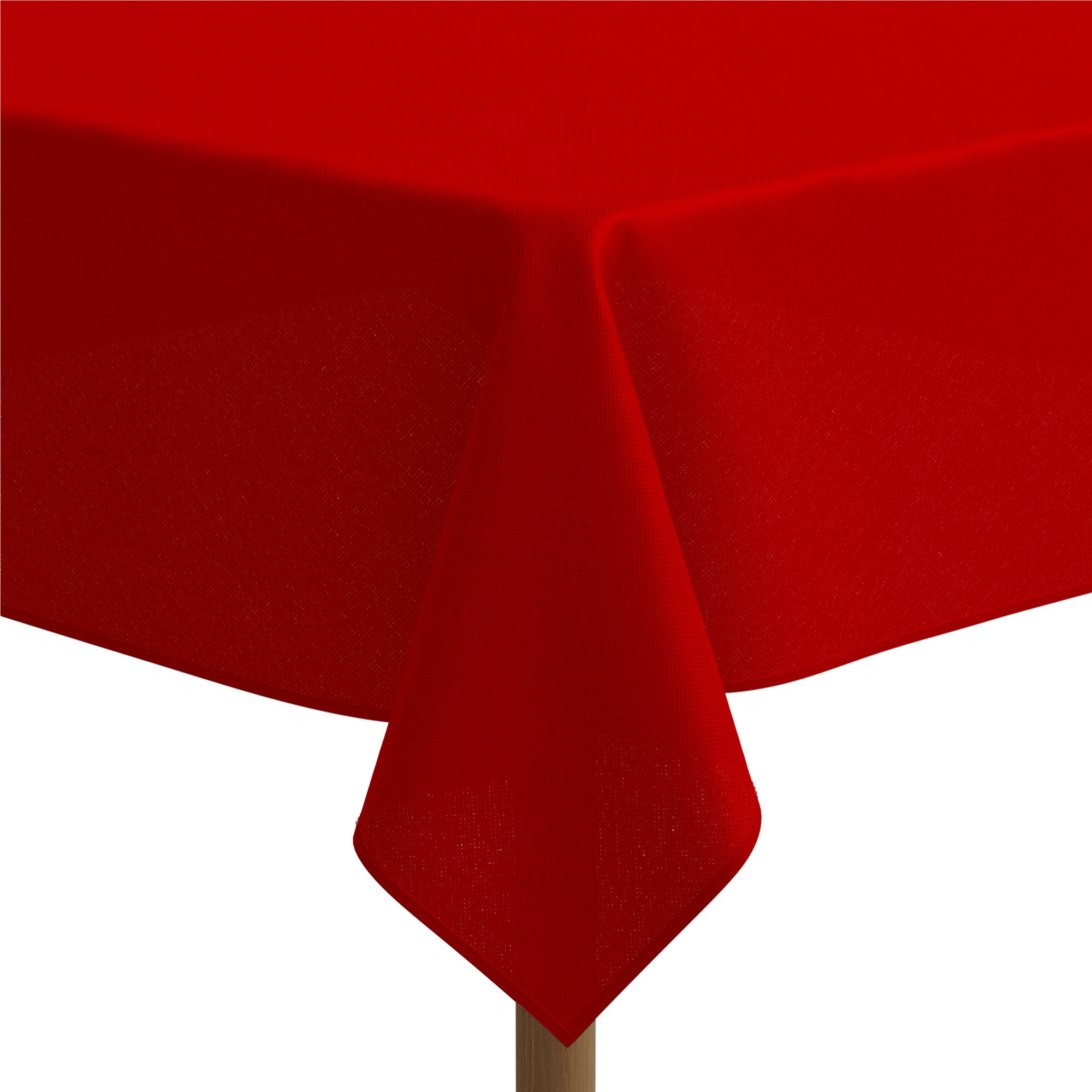 Red Rectangle Polyester Tablecloth