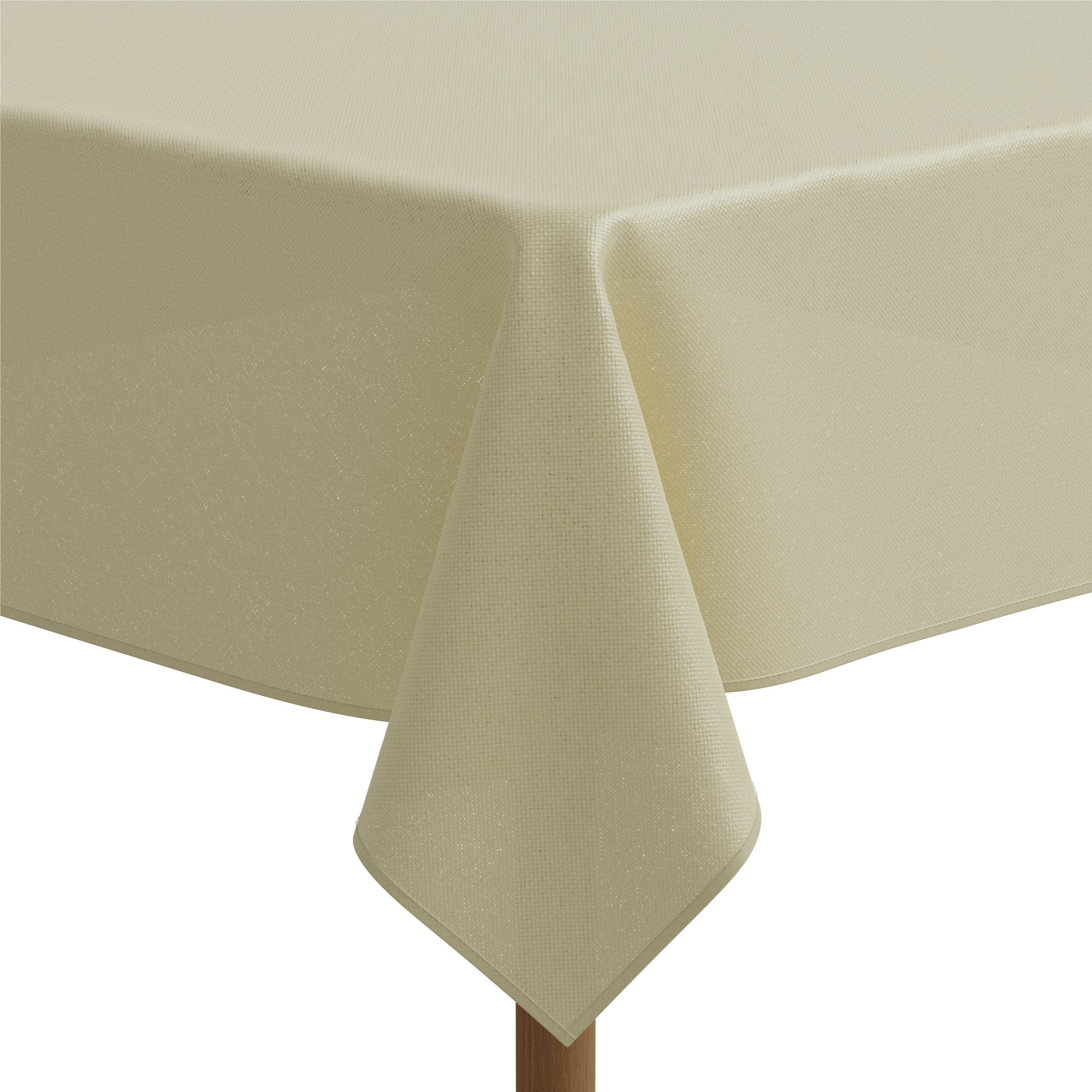Ivory Rectangle Polyester Tablecloth