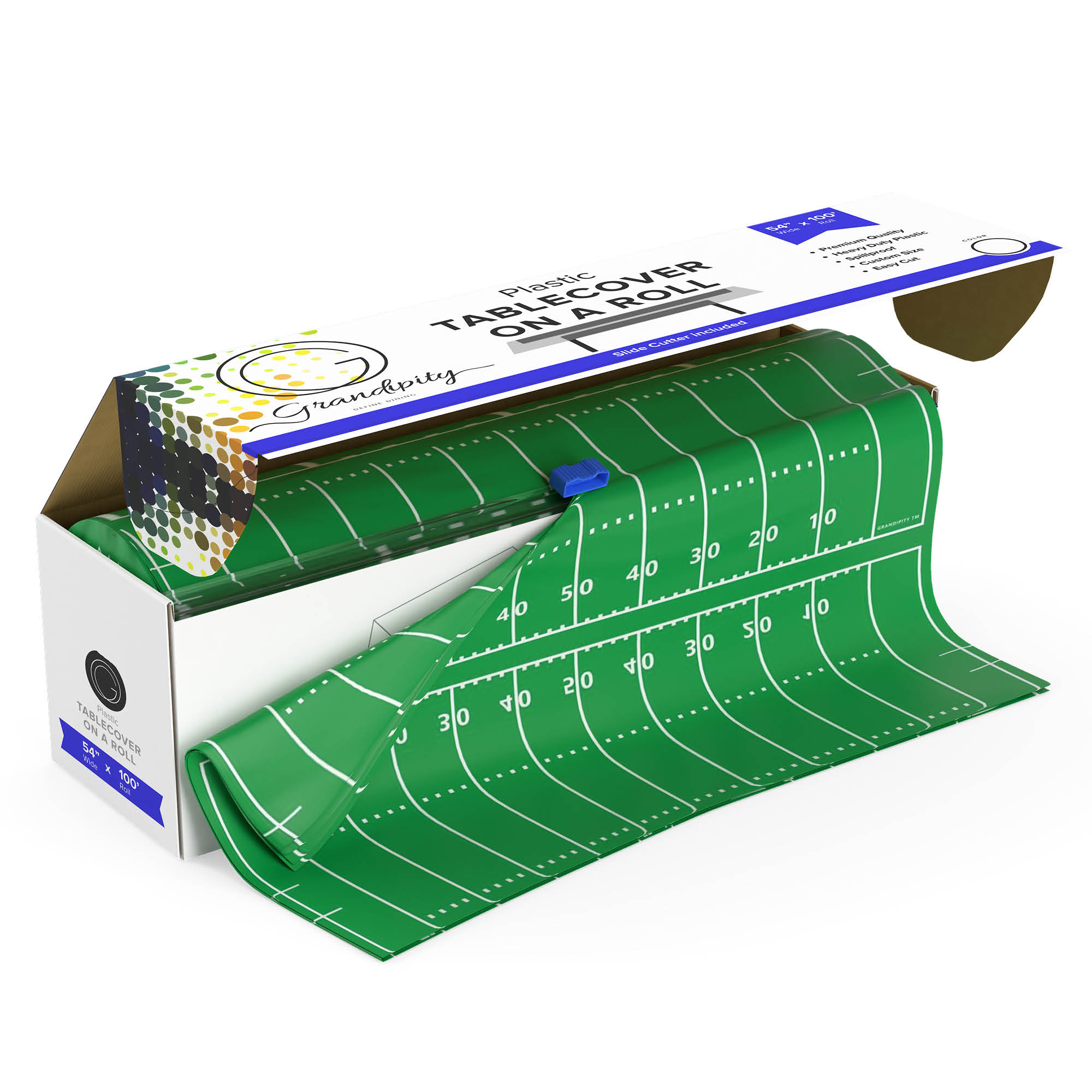 Football Self-Cutting Plastic Table Cover Roll