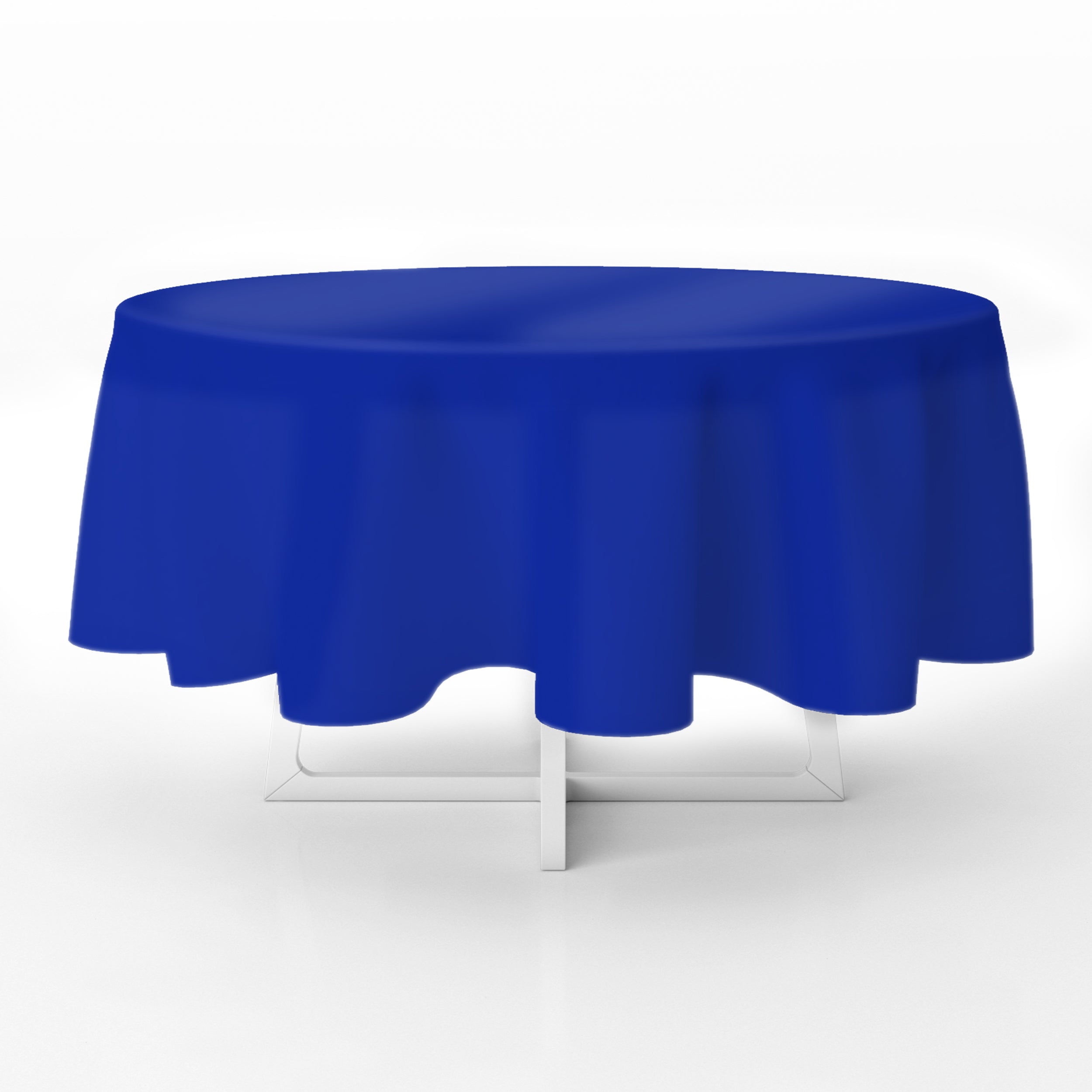 Blue Premium Round Plastic Table Cover