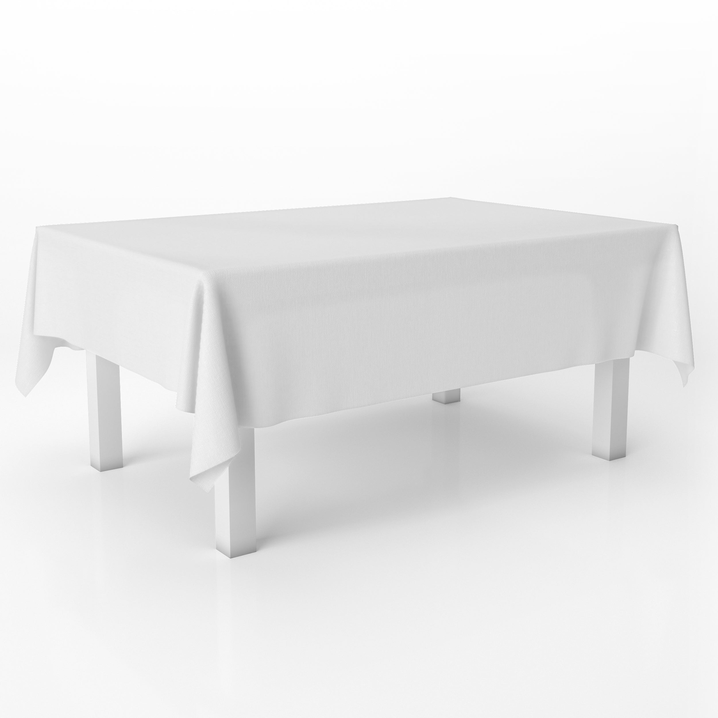 White Premium Rectangle Plastic Table Cover