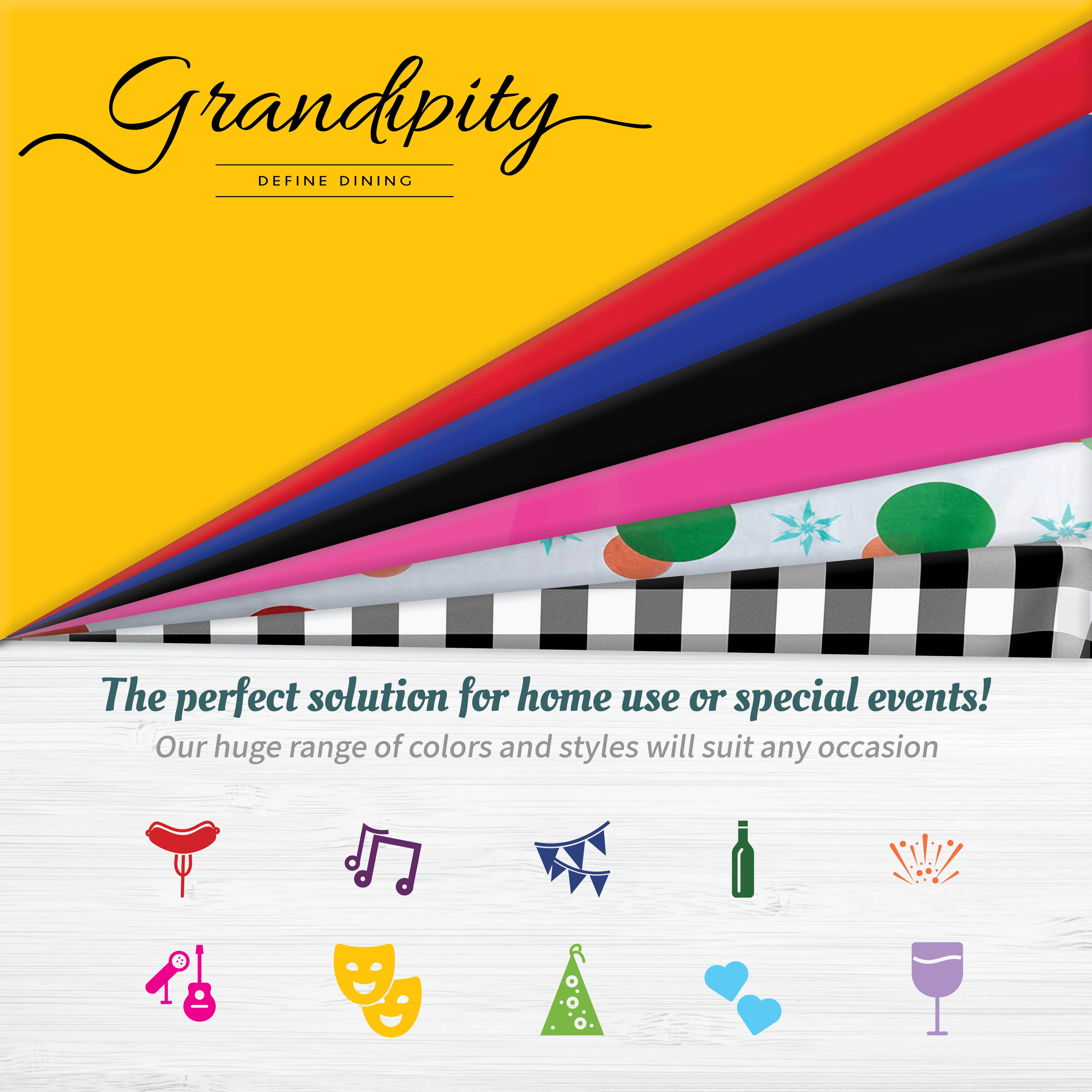 Carnival Premium Rectangle Plastic Table Cover