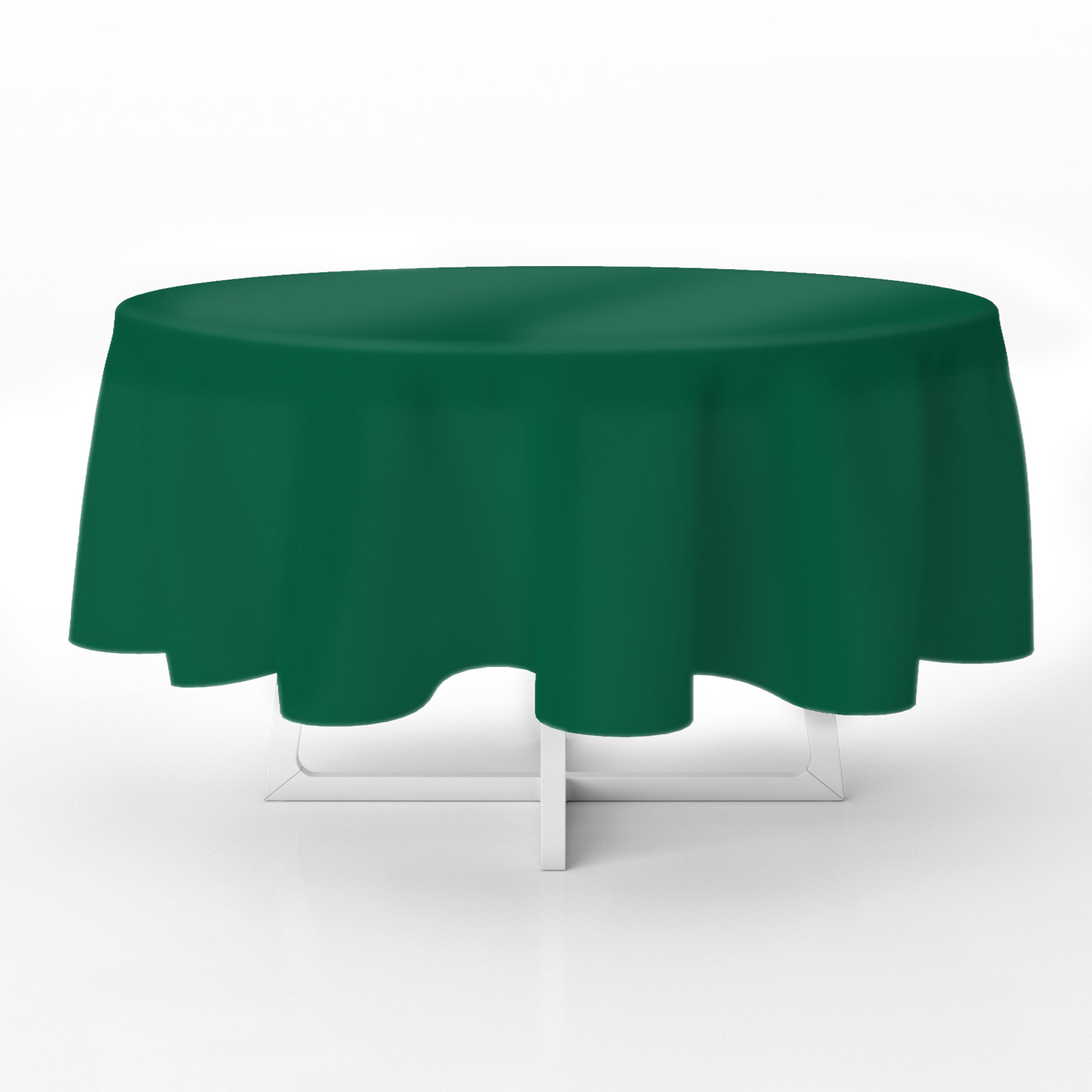 Dark Green Premium Round Plastic Table Cover