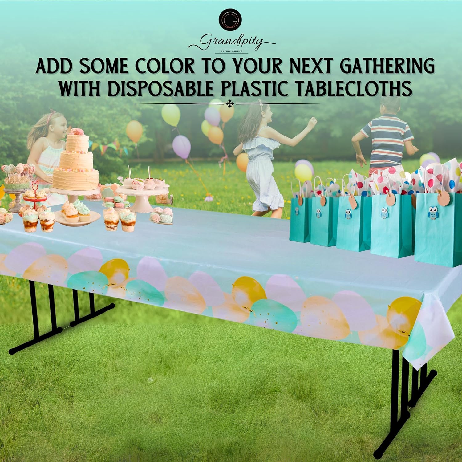 Balloon Bash Rectangle Plastic Table Cover